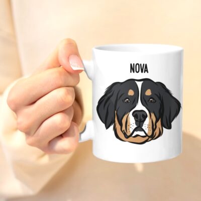 Personalized Bernese Mountain Cute Face Mug