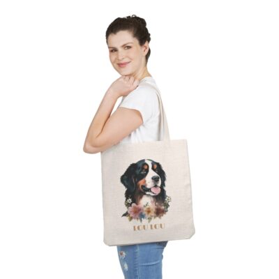 Personalized Bernese Mountain Floral Tote Bag