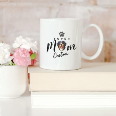 Personalized Bernese Mountain Super Mom Mug