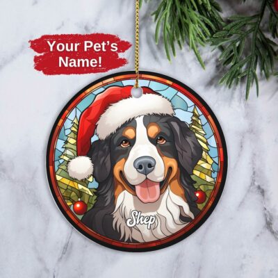 Personalized Bernese Mountain Unique Ornament