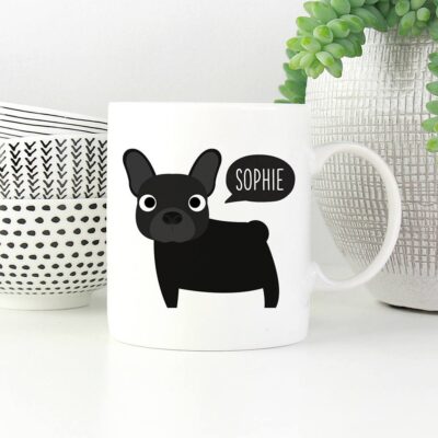 Personalized Black French Bulldog Mug