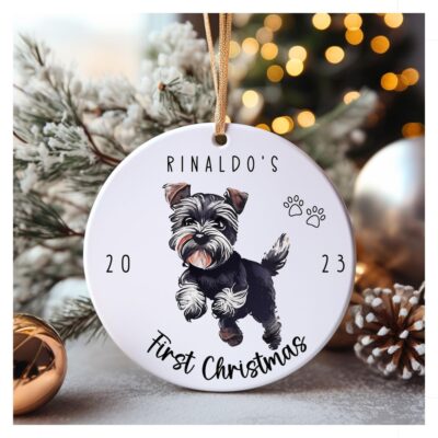 Personalized Black Schanuzer Ornament