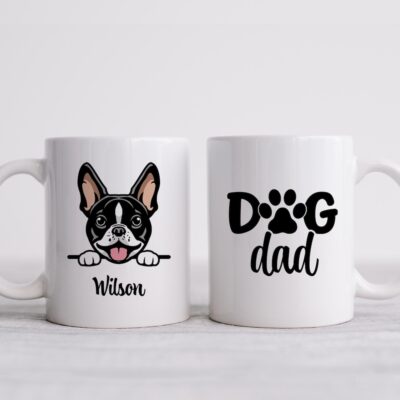 Personalized Boston Terrier Dad Mug