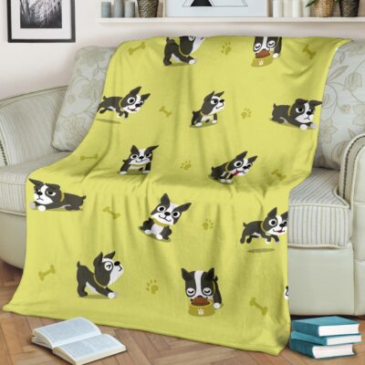 Personalized Boston Terrier Mom and Dad Blanket