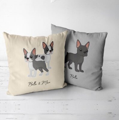 Personalized Boston Terrier Pillow