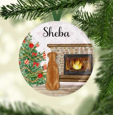 Personalized Boxer Christmas Ornament