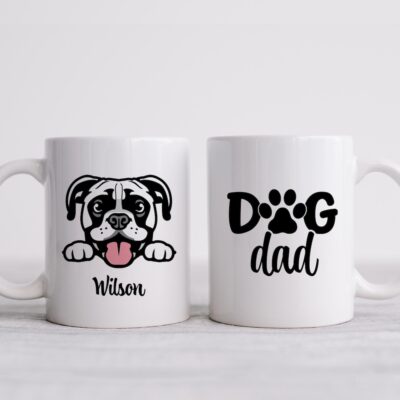 Personalized Boxer Dog Dad Mug