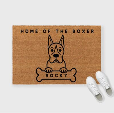 Personalized Boxer Dog Lovers Doormat