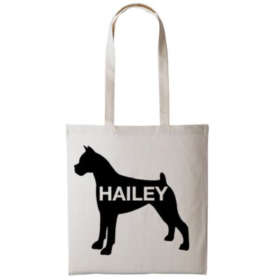 Personalized Boxer Dog Tote Bag