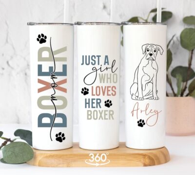 Personalized Boxer Mom Tumbler