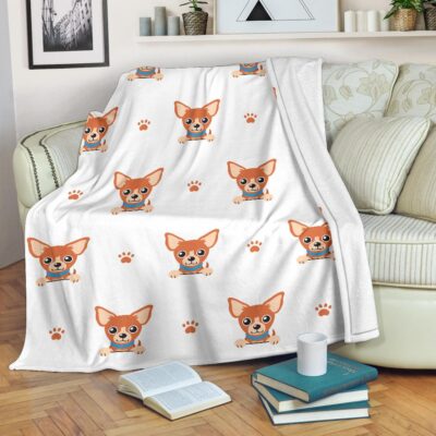 Personalized Brown Chihuahua Blanket