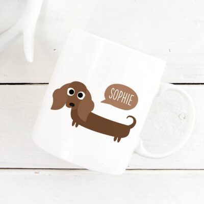 Personalized Brown Dachshund Mug