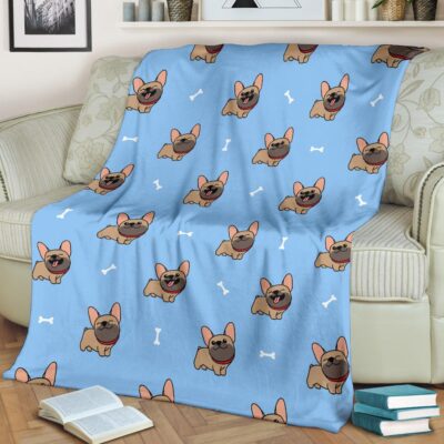 Personalized Brown French Bulldog Blanket