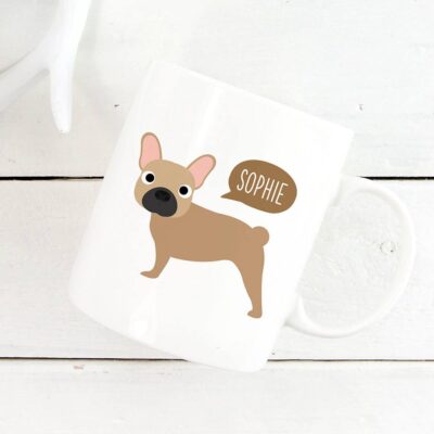 Personalized Brown French Bulldog Mug