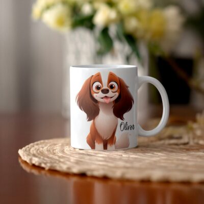 Personalized Cavalier King Charles Spaniel Cartoon Mug