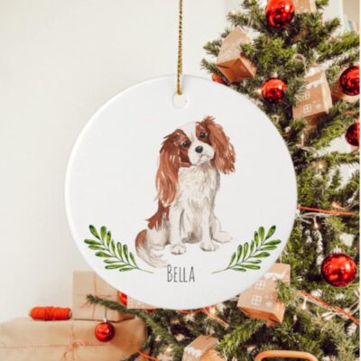 Personalized Cavalier King Charles Spaniel Cute Christmas Ornament