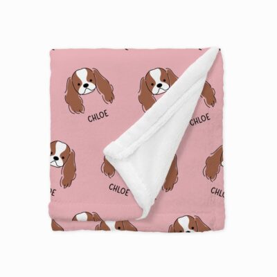 Personalized Cavalier King Charles Spaniel Dog Blanket