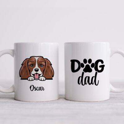 Personalized Cavalier King Charles Spaniel Dog Dad Mug