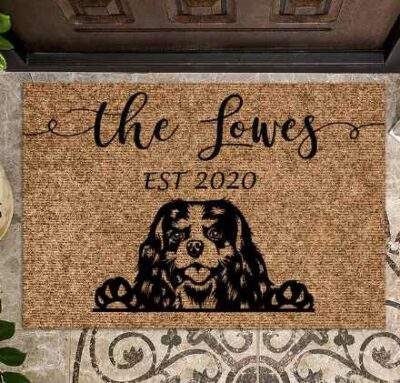 Personalized Cavalier King Charles Spaniel Door Mat