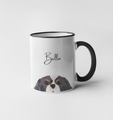 Personalized Cavalier King Charles Spaniel Peeking Mug