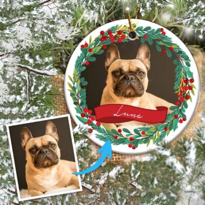 Personalized Ceramic French Bulldog Ornament