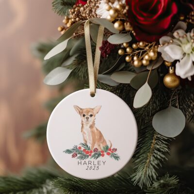 Personalized Chihuahua Dog Lovers Ornament