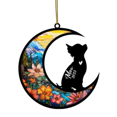 Personalized Chihuahua Dog Memorial Suncatcher