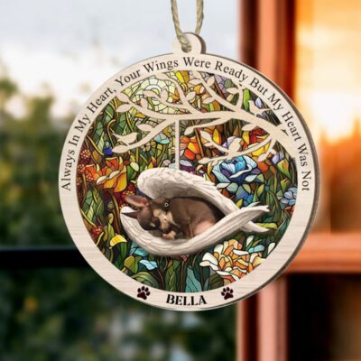 Personalized Chihuahua Memorial Suncatcher