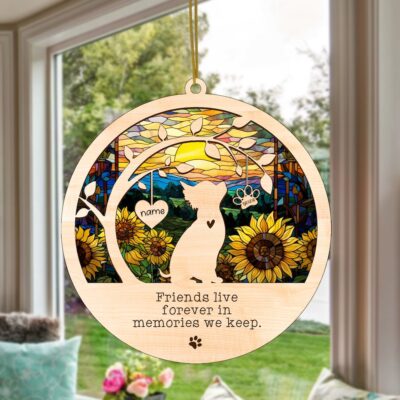 Personalized Chihuahua Spirit Tree Memorial Suncatcher