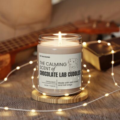 Personalized Chocolate Labrador Candle