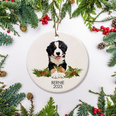 Personalized Christmas Bernese Mountain Ornament