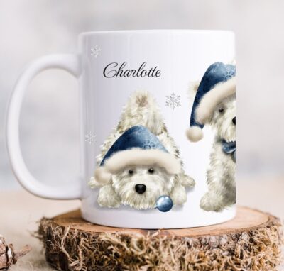 Personalized Christmas Eve Westie Highland Terrier Mug