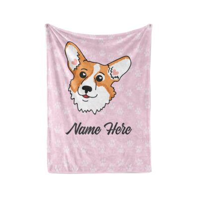 Personalized Corgi Blanket