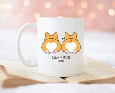 Personalized Corgi Butt Couple Mug