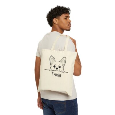 Personalized Corgi Canvas Tote Bag