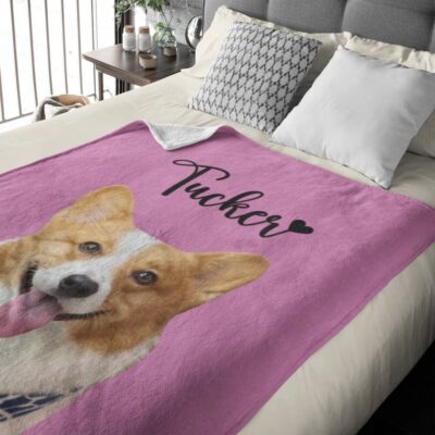 Personalized Corgi Colorful Blanket