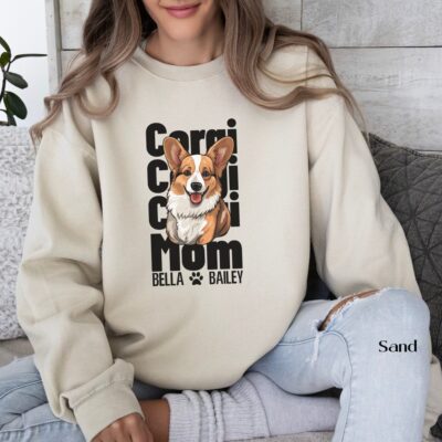 Personalized Corgi Mom Gift Sweatshirt