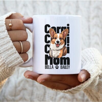 Personalized Corgi Mom Gifts Mug