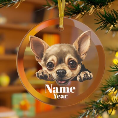 Personalized Cute Chihuahua Christmas Ornament