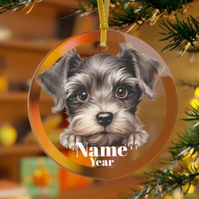 Personalized Cute Schanuzer Ornament