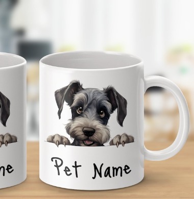 Personalized Cute Schnauzer Mug