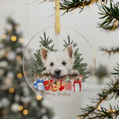 Personalized Cute Westie Christmas Ornament