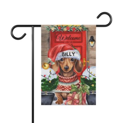 Personalized Dachshund Christmas Flag