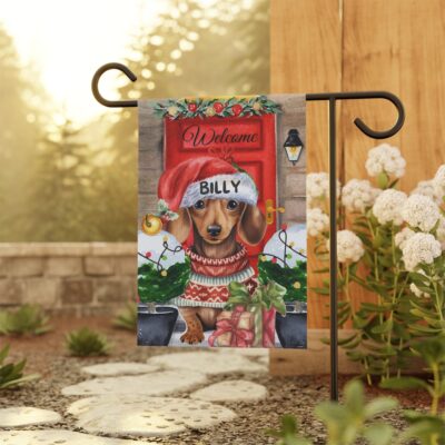 Personalized Dachshund Christmas Flag