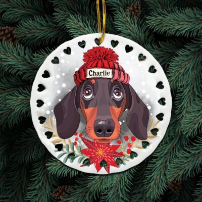 Personalized Dachshund Dog Lover Ornament