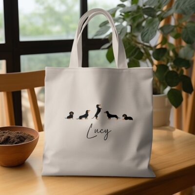 Personalized Dachshund Dog Lover Tote Bag