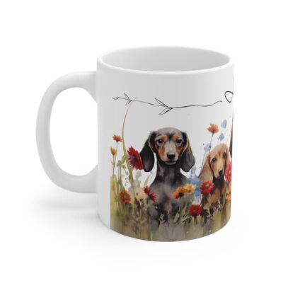 Personalized Dachshund Floral Coffee Mug