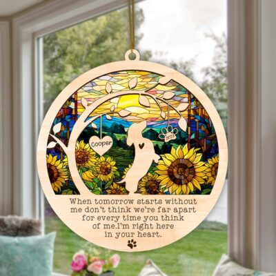 Personalized Dachshund Memorial Suncatcher