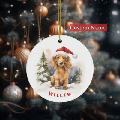 Personalized Dachshund Ornament