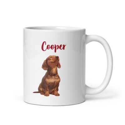 Personalized Dachshund White Glossy Mug